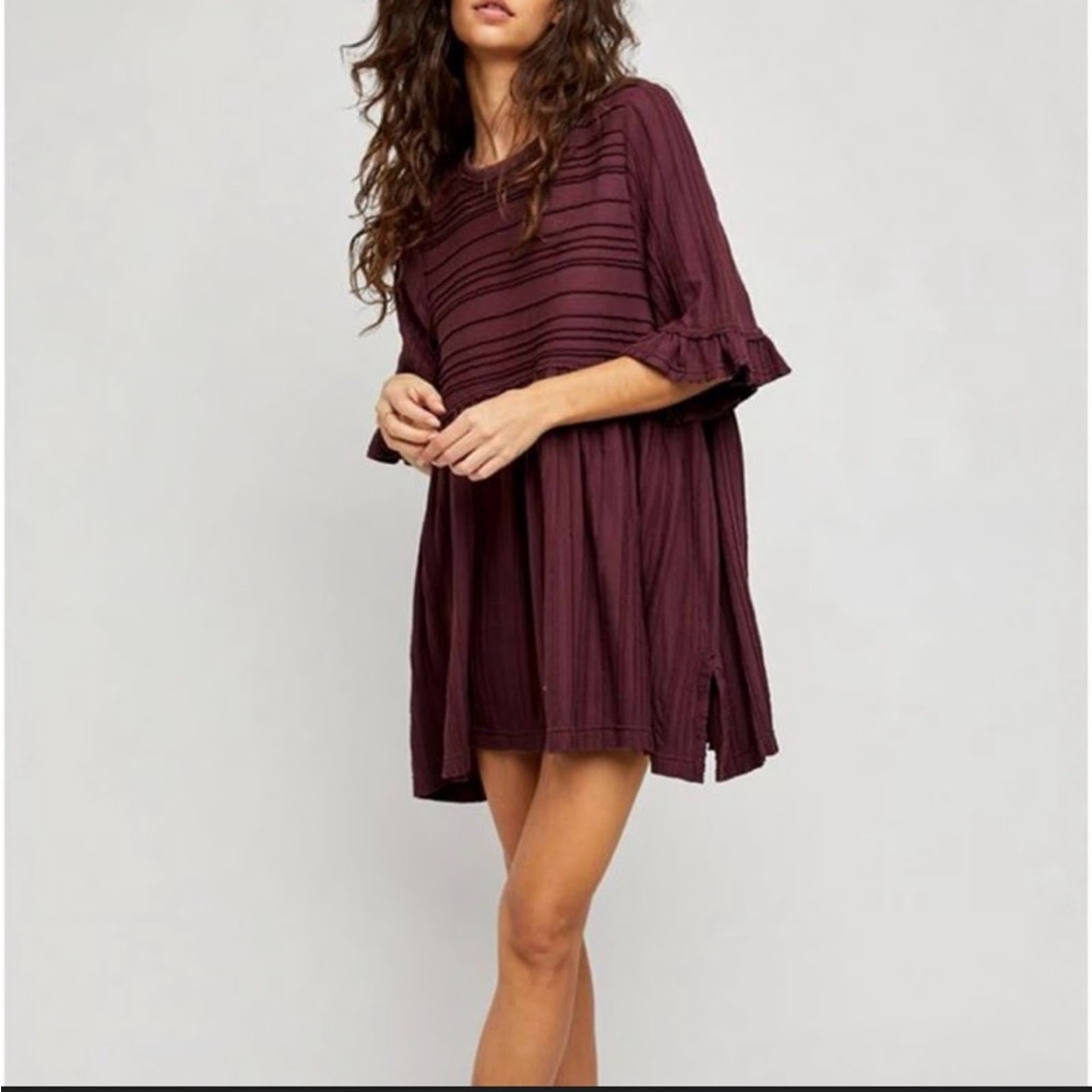 Free People take a spin tunic babydoll Mini Dress